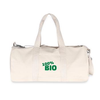100% Bio - Recycelte Canvas-Sporttasche von Stanley/Stella - Naturweiß - Vorne