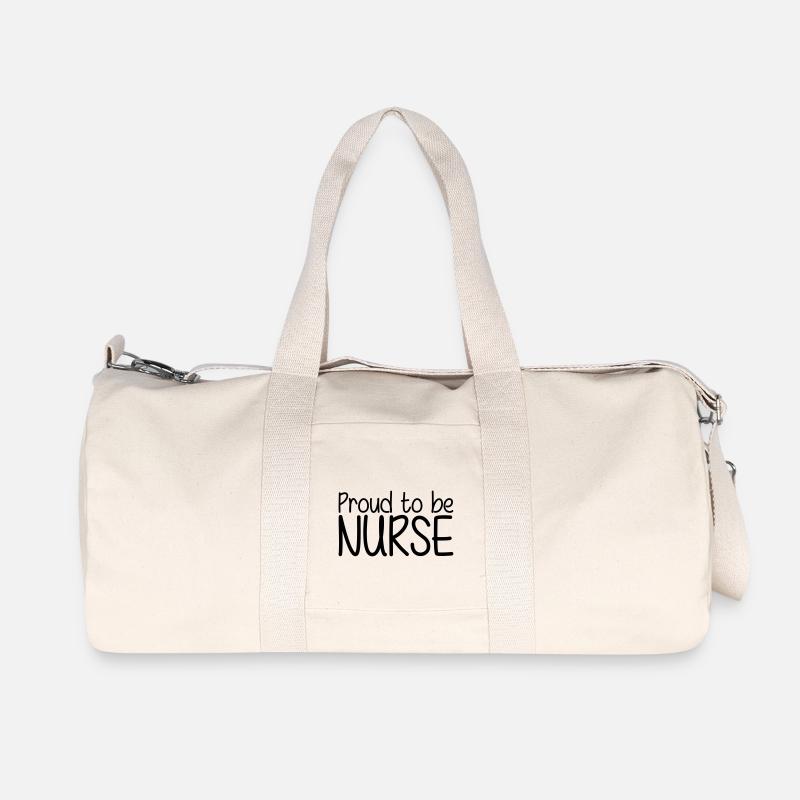 Proud to be Nurse - Recycelte Canvas-Sporttasche von Stanley/Stella - Naturweiß