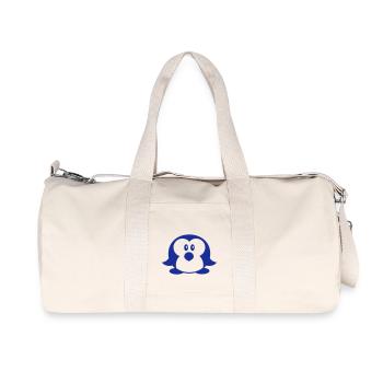 Pingouin mignon bambin enfant poussin bébé heureux - Sac de sport en toile recyclée Stanley/Stella - blanc naturel - Devant