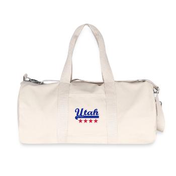 Utah - Sac de sport en toile recyclée Stanley/Stella - blanc naturel - Devant