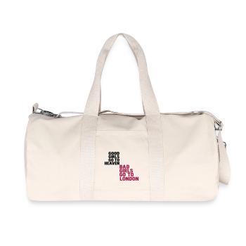 good girls go to heaven bad girls go to london - Recycled Canvas Sports Bag by Stanley/Stella - natural - Front
