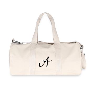 Logo A - Recycelte Canvas-Sporttasche von Stanley/Stella - Naturweiß - Vorne