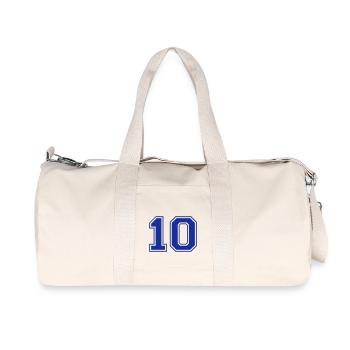 nombre - 10 - Sac de sport en toile recyclée Stanley/Stella - blanc naturel - Devant