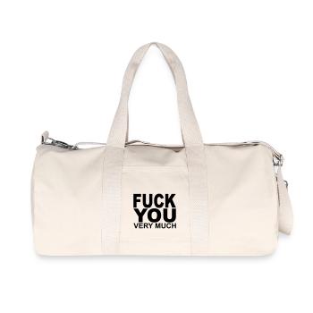 Fuck you very much - Recycelte Canvas-Sporttasche von Stanley/Stella - Naturweiß - Vorne