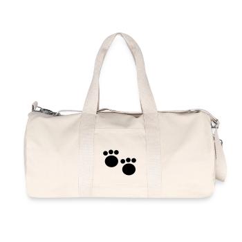 tatze2 - Recycelte Canvas-Sporttasche von Stanley/Stella - Naturweiß - Vorne