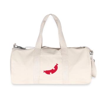 Glückliche Wurst - Recycelte Canvas-Sporttasche von Stanley/Stella - Naturweiß - Vorne