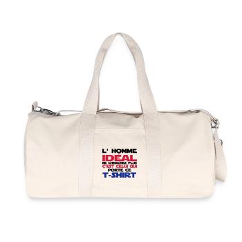 l'homme idéal - Sac de sport en toile recyclée Stanley/Stella - blanc naturel - Devant
