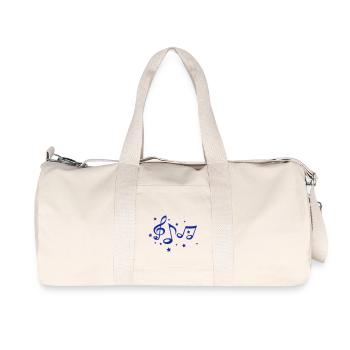 musik_noten_1___f1 - Recycled Canvas Sports Bag by Stanley/Stella - natural - Front