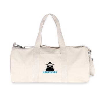 schiff_design_qa2 - Sac de sport en toile recyclée Stanley/Stella - blanc naturel - Devant