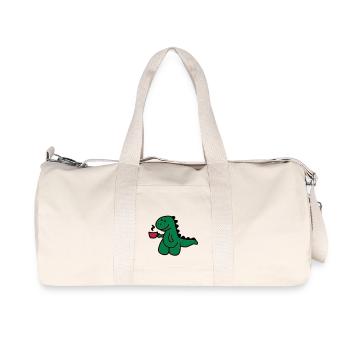 T-Rex liebt seinen Kaffee - Recycelte Canvas-Sporttasche von Stanley/Stella - Naturweiß - Vorne