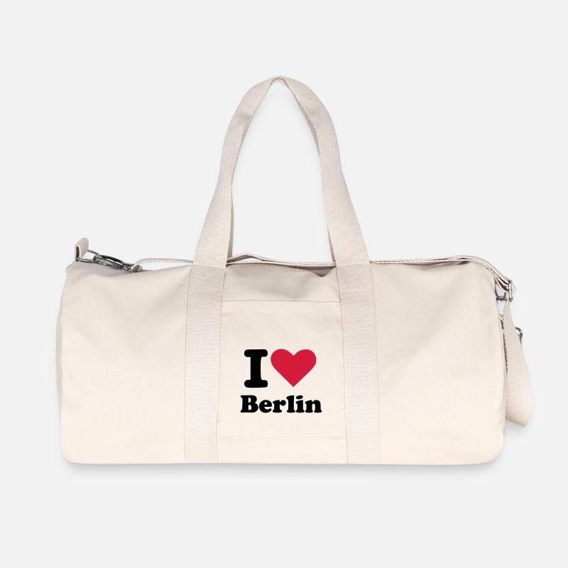 Berlin - Recycelte Canvas-Sporttasche von Stanley/Stella - Naturweiß
