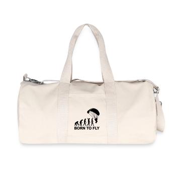 Évolution Parachutisme - Sac de sport en toile recyclée Stanley/Stella - blanc naturel - Devant