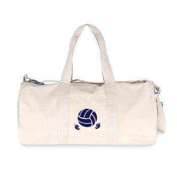 custom volleyball baby prints - Sac de sport en toile recyclée Stanley/Stella - blanc naturel - Devant