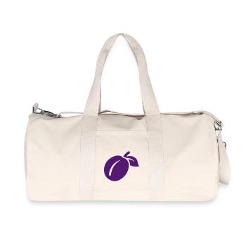 Plum - Recycled Canvas Sports Bag by Stanley/Stella - natural - Front