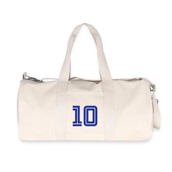 College Numbers, Nummern, Sports Numbers, 10 - Sac de sport en toile recyclée Stanley/Stella - blanc naturel - Devant