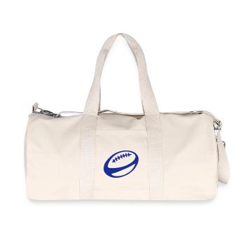 ballon rugby 2409 - Sac de sport en toile recyclée Stanley/Stella - blanc naturel - Devant