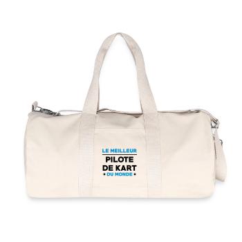Karting / Kart / Automobile / Sport / Voiture - Sac de sport en toile recyclée Stanley/Stella - blanc naturel - Devant