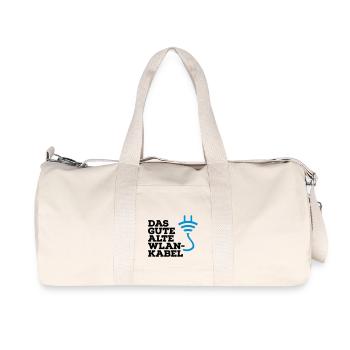 WLAN Kabel Computer Shirt - Recycelte Canvas-Sporttasche von Stanley/Stella - Naturweiß - Vorne