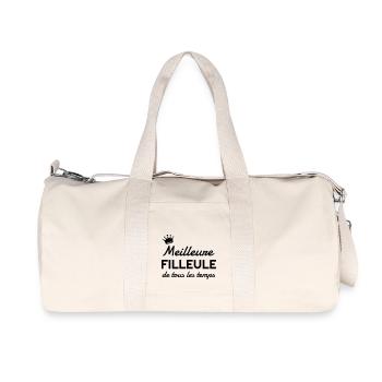 Filleul / Filleule / Parrain / Marraine / Bébé - Recycled Canvas Sports Bag by Stanley/Stella - natural - Front