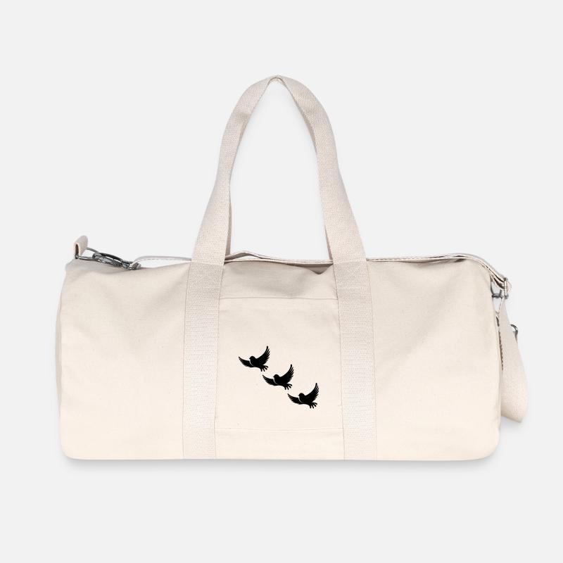 birds - Recycelte Canvas-Sporttasche von Stanley/Stella - Naturweiß