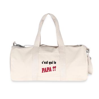 Who's the dad?? - Recycled Canvas Sports Bag by Stanley/Stella - natural - Front