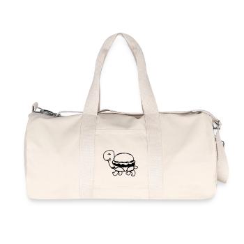 Turtle Hamburger Cheeseburger Fast-Food Fun - Sac de sport en toile recyclée Stanley/Stella - blanc naturel - Devant