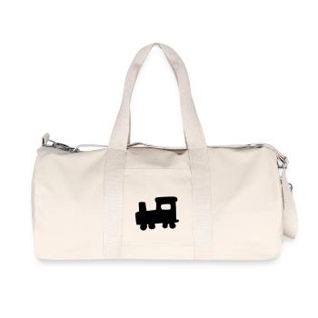 Zug - Lokomotive - Lok - Recycelte Canvas-Sporttasche von Stanley/Stella - Naturweiß - Vorne