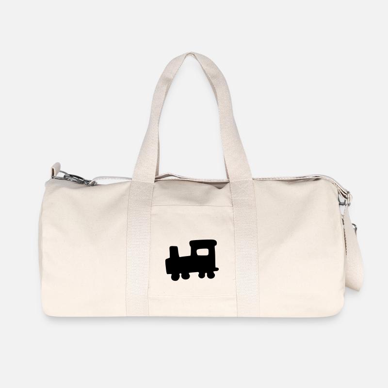 Zug - Lokomotive - Lok - Recycelte Canvas-Sporttasche von Stanley/Stella - Naturweiß