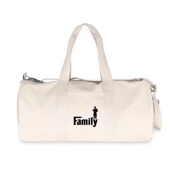 famille - Sac de sport en toile recyclée Stanley/Stella - blanc naturel - Devant