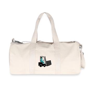 A forklift transporting a box - Recycled Canvas Sports Bag by Stanley/Stella - natural - Front