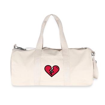 Cœur brisé, chagrin d'amour tristement amoureux - Sac de sport en toile recyclée Stanley/Stella - blanc naturel - Devant