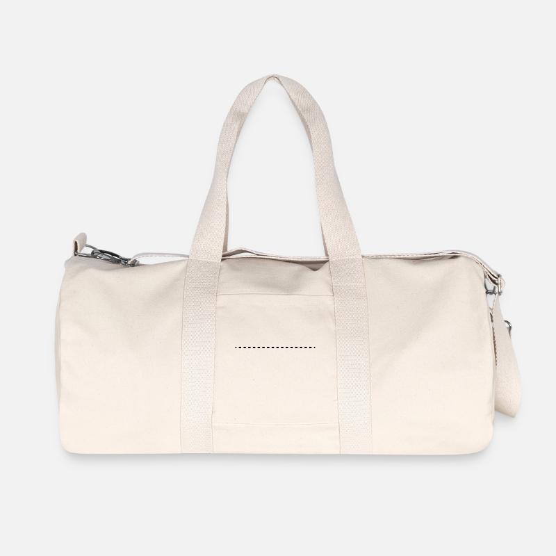 dashed_line_f1 - Recycelte Canvas-Sporttasche von Stanley/Stella - Naturweiß