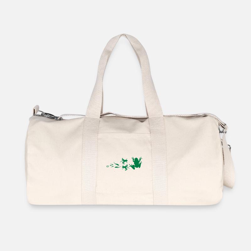 Fröschen_evolution - Recycelte Canvas-Sporttasche von Stanley/Stella - Naturweiß