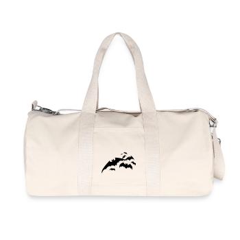 Bat flying fox vampire Halloween animal fly - Recycled Canvas Sports Bag by Stanley/Stella - natural - Front