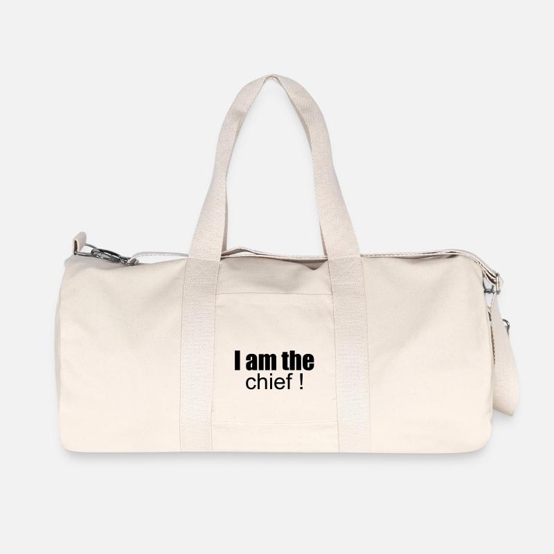 i am the chief ! - Recycelte Canvas-Sporttasche von Stanley/Stella - Naturweiß