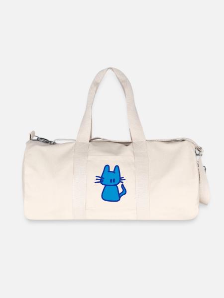 katze / cat - Recycelte Canvas-Sporttasche von Stanley/Stella - Naturweiß
