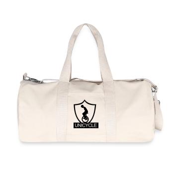 Monocycle, Downhill, A, roue,cavalier de monocycle - Sac de sport en toile recyclée Stanley/Stella - blanc naturel - Devant
