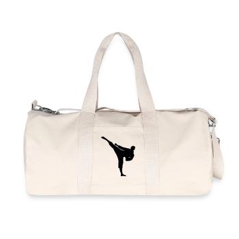karate - Sac de sport en toile recyclée Stanley/Stella - blanc naturel - Devant