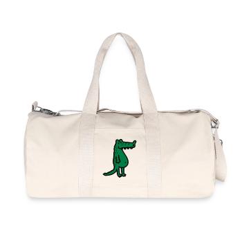Crocodile - Sac de sport en toile recyclée Stanley/Stella - blanc naturel - Devant