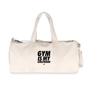 GYM IS MY GIRLFRIEND - Recycled Canvas Sports Bag by Stanley/Stella - natural - Front