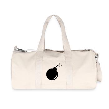 bombe_1 - Sac de sport en toile recyclée Stanley/Stella - blanc naturel - Devant