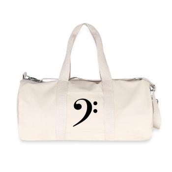 cle de fa note musique - Sac de sport en toile recyclée Stanley/Stella - blanc naturel - Devant