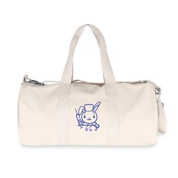 Bunny Doctor Seringue Infirmière Hôpital - Sac de sport en toile recyclée Stanley/Stella - blanc naturel - Devant
