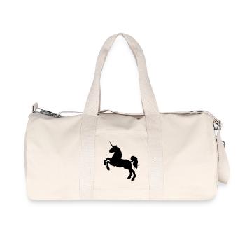 Einhorn - Recycelte Canvas-Sporttasche von Stanley/Stella - Naturweiß - Vorne