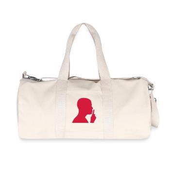 A man whispering - Recycled Canvas Sports Bag by Stanley/Stella - natural - Front
