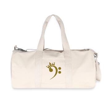 bass Notenschlüssel - Recycelte Canvas-Sporttasche von Stanley/Stella - Naturweiß - Vorne
