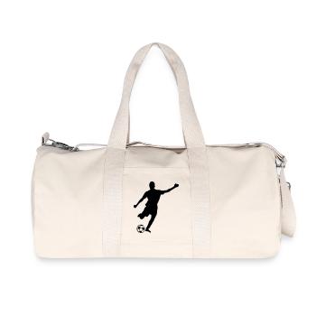joueur foot tire ballon 26 - Sac de sport en toile recyclée Stanley/Stella - blanc naturel - Devant