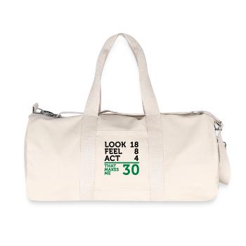 I am 30 years old, but .... - Recycled Canvas Sports Bag by Stanley/Stella - natural - Front