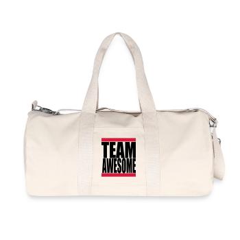 team awsome - Recycelte Canvas-Sporttasche von Stanley/Stella - Naturweiß - Vorne