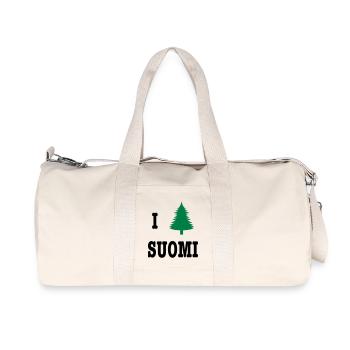 I heart Soumi - Recycled Canvas Sports Bag by Stanley/Stella - natural - Front